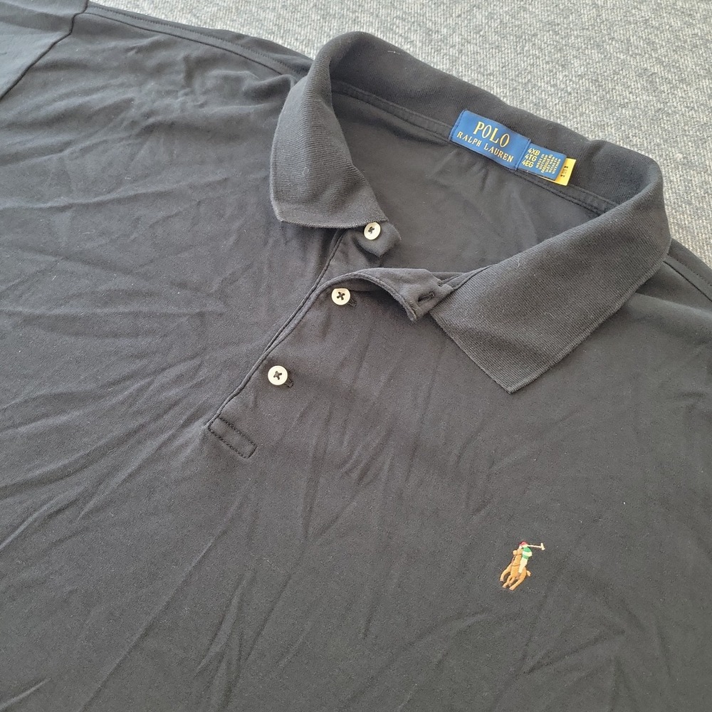 Polo Ralph Lauren Polo Shirt Men's 4XB Big Black Embroidered Pony Preppy